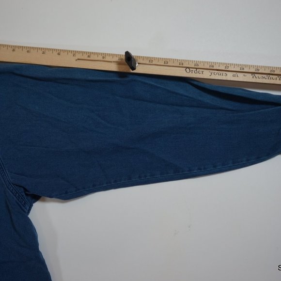 Vintage Levi's Polaris Snowmobiles Logo Denim L/S Sz Men's Medium - Picture 8 of 8